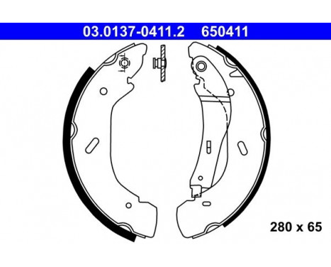 Brake Shoe Kit 03.0137-0411.2 ATE, Image 2