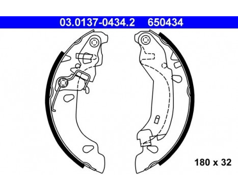 Brake Shoe Kit 03.0137-0434.2 ATE, Image 2