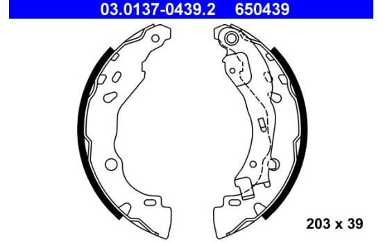 Brake Shoe Kit 03.0137-0439.2 ATE, Image 2