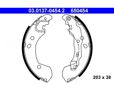 Brake Shoe Kit 03.0137-0454.2 ATE, Image 2