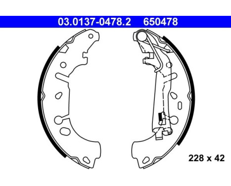 Brake Shoe Kit 03.0137-0478.2 ATE