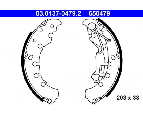 Brake Shoe Kit 03.0137-0479.2 ATE, Image 2