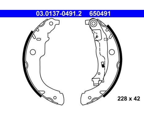 Brake Shoe Kit 03.0137-0491.2 ATE