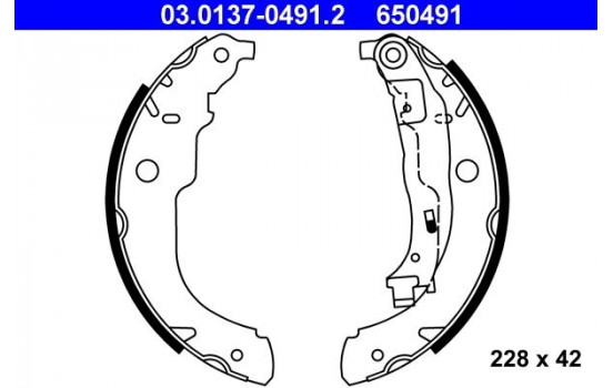 Brake Shoe Kit 03.0137-0491.2 ATE