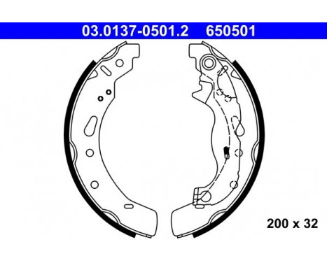 Brake Shoe Kit 03.0137-0501.2 ATE, Image 2