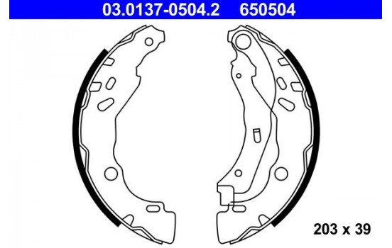 Brake Shoe Kit 03.0137-0504.2 ATE