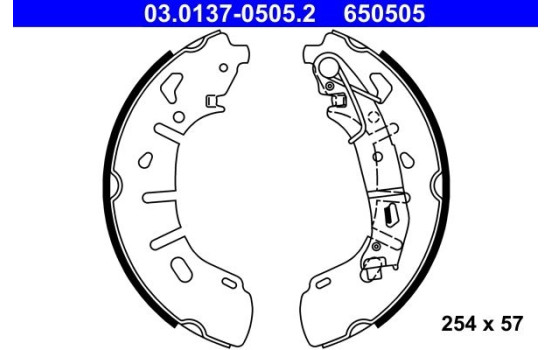 Brake Shoe Kit 03.0137-0505.2 ATE, Image 2