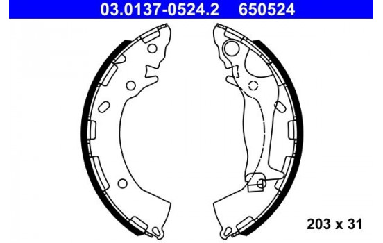 Brake Shoe Kit 03.0137-0524.2 ATE