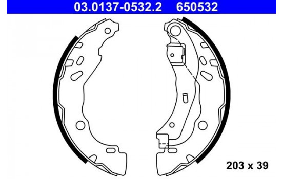 Brake Shoe Kit 03.0137-0532.2 ATE