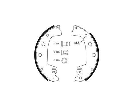 Brake Shoe Kit 8110 ABS, Image 2