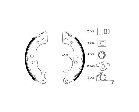 Brake Shoe Kit 8833 ABS