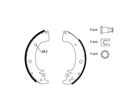 Brake Shoe Kit 8874 ABS, Image 2