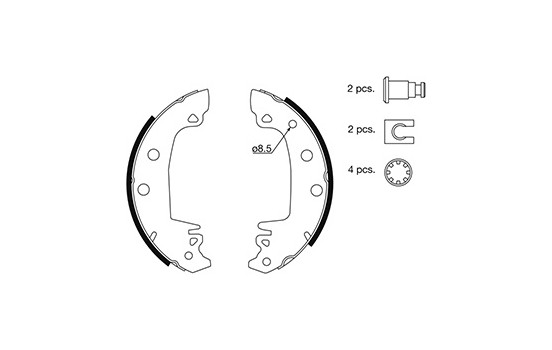 Brake Shoe Kit 8878 ABS, Image 2