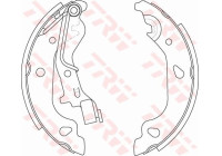 Brake Shoe Kit GS8687 TRW