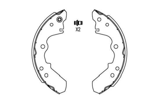 Brake Shoe Kit KBS-3902 Kavo parts