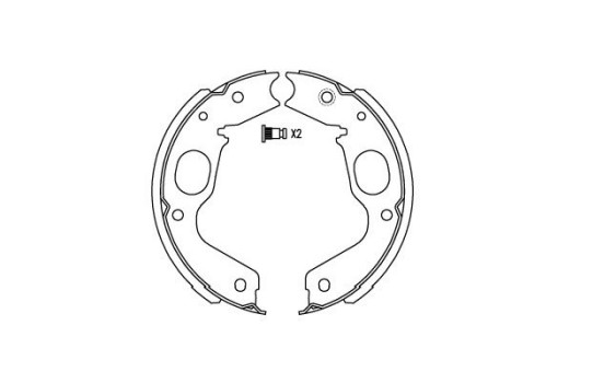 Brake Shoe Kit KBS-6409 Kavo parts