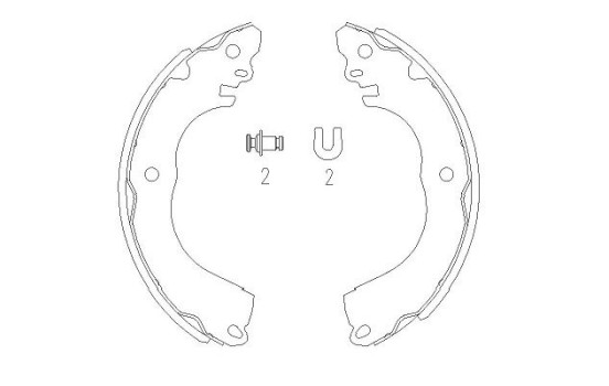 Brake Shoe Kit KBS-7416 Kavo parts