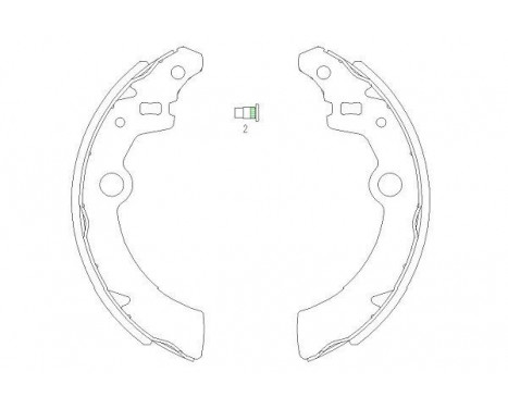 Brake Shoe Kit KBS-8907 Kavo parts, Image 2