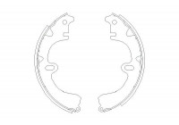 Brake Shoe Kit KBS-9918 Kavo parts