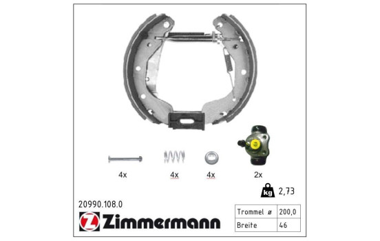 Brake Shoe Kit KIT Z, Image 2