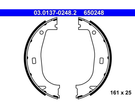 Brake Shoe Kit, parking brake 03.0137-0248.2 ATE