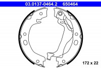 Brake Shoe Kit, parking brake 03.0137-0464.2 ATE