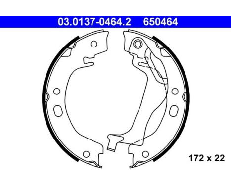Brake Shoe Kit, parking brake 03.0137-0464.2 ATE