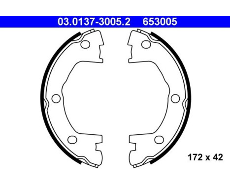 Brake Shoe Kit, parking brake 03.0137-3005.2 ATE