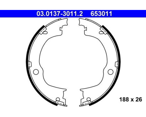 Brake Shoe Kit, parking brake 03.0137-3011.2 ATE