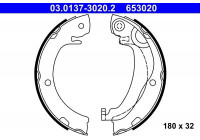 Brake Shoe Kit, parking brake 03.0137-3020.2 ATE