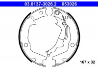Brake Shoe Kit, parking brake 03.0137-3026.2 ATE