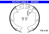 Brake Shoe Kit, parking brake 03.0137-3043.2 ATE