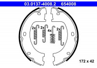 Brake Shoe Kit, parking brake 03.0137-4008.2 ATE