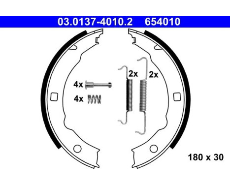 Brake Shoe Kit, parking brake 03.0137-4010.2 ATE