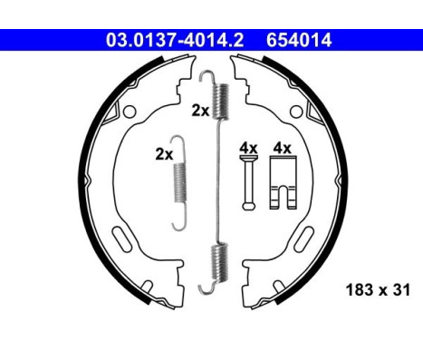Brake Shoe Kit, parking brake 03.0137-4014.2 ATE