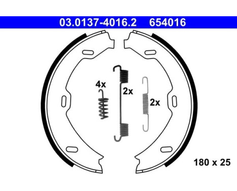 Brake Shoe Kit, parking brake 03.0137-4016.2 ATE