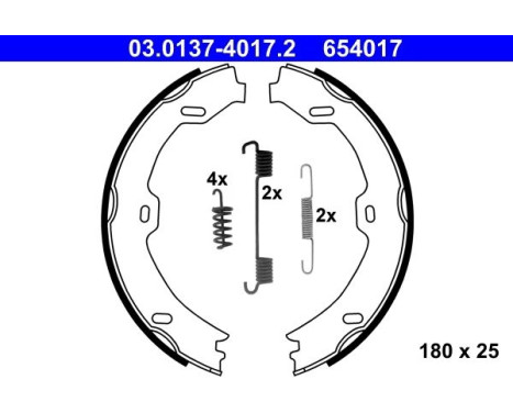 Brake Shoe Kit, parking brake 03.0137-4017.2 ATE