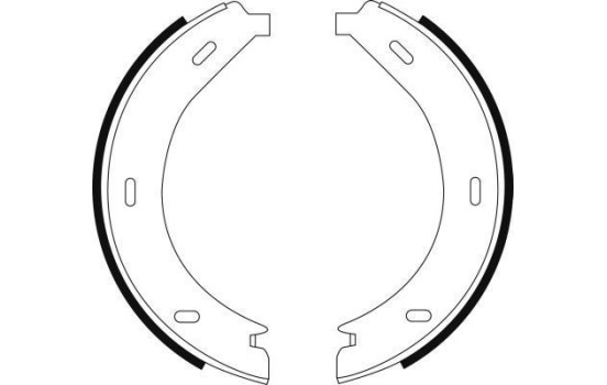 Brake Shoe Kit, parking brake 9110 ABS