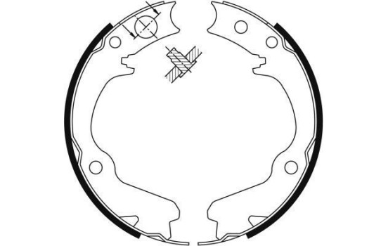 Brake Shoe Kit, parking brake 9116 ABS