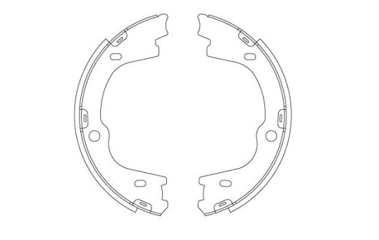 Brake Shoe Kit, parking brake GS8003 TRW, Image 2