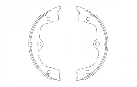 Brake Shoe Kit, parking brake GS8821 TRW