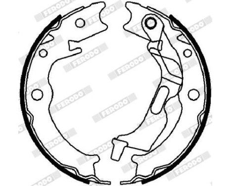 Brake Shoe Kit, parking brake PREMIER FSB4017 Ferodo, Image 2
