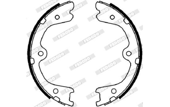 Brake Shoe Kit, parking brake PREMIER FSB4030 Ferodo, Image 2