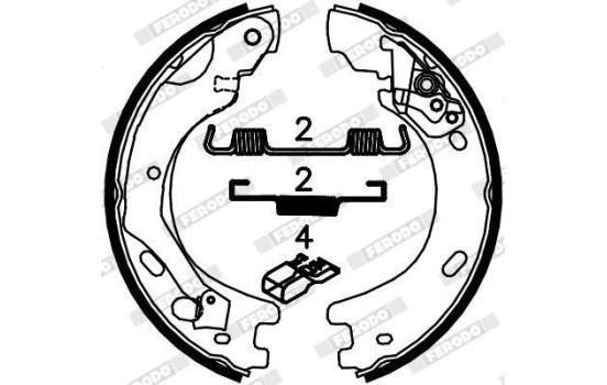 Brake Shoe Kit, parking brake PREMIER FSB4033 Ferodo, Image 2