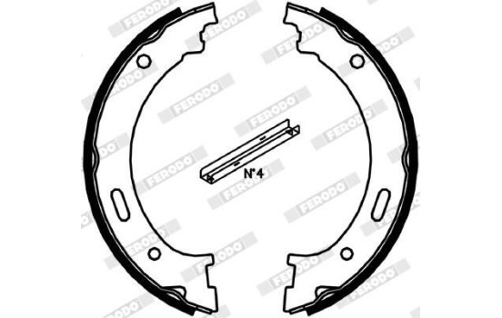 Brake Shoe Kit, parking brake PREMIER FSB4058 Ferodo, Image 2