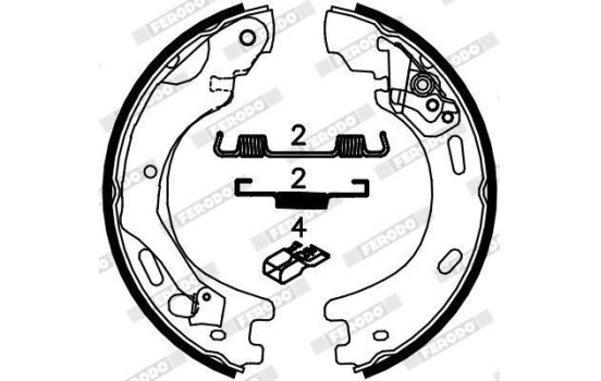 Brake Shoe Kit, parking brake PREMIER FSB4062 Ferodo, Image 2