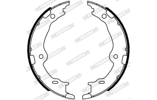 Brake Shoe Kit, parking brake PREMIER FSB4123 Ferodo, Image 2