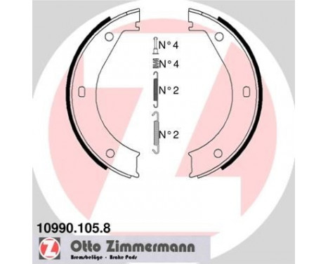 Brake Shoe Kit, parking brake, Image 2