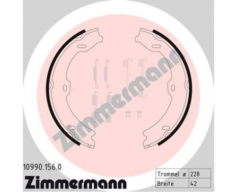 Brake Shoe Kit, parking brake, Image 2