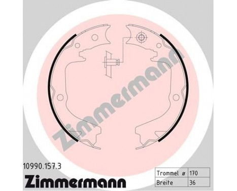 Brake Shoe Kit, parking brake, Image 2